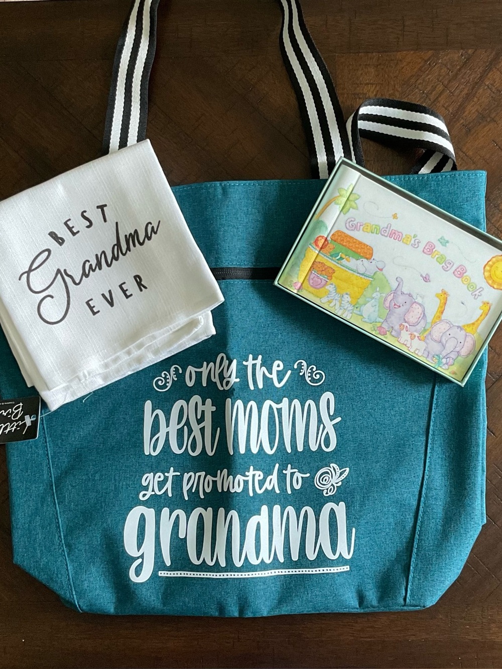 NWT Grandma Gift Bundle - tote bag, tea towel, brag book